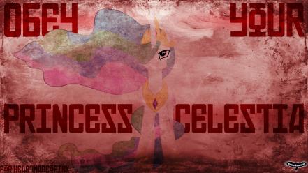 Obey celestia my little pony: friendship is magic wallpaper