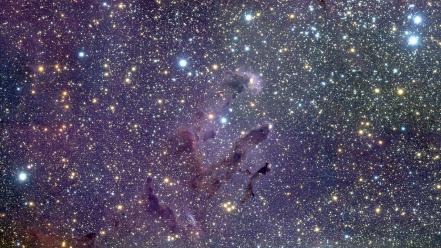 Outer space stars nebulae wallpaper