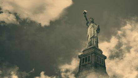 Usa new york city statue of liberty travel wallpaper