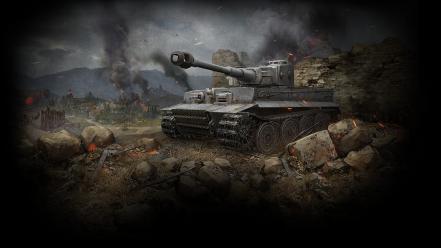 Cityscapes back tigers sparks world of tanks wallpaper