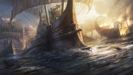 Roman radojavor warships rome total war 2 wallpaper