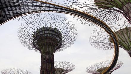 Singapore aerial bay walkway wallpaper