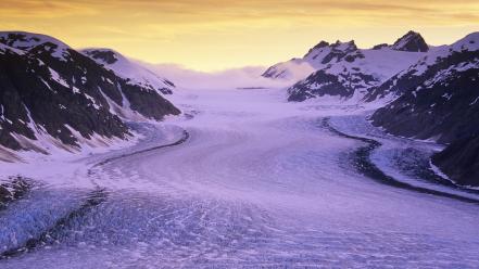 Sunset glacier british columbia snow landscapes salmon wallpaper