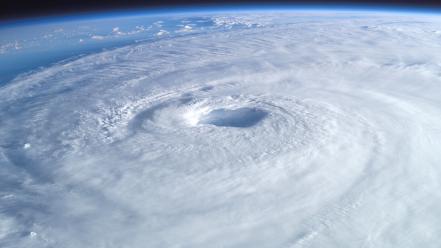 Ocean clouds outer space storm earth hurricane wallpaper