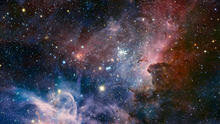 Outer space stars nebulae wallpaper