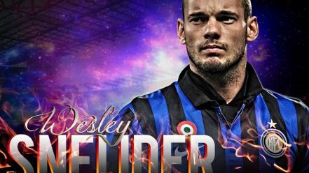 Soccer stars wesley sneijder football player wallpaper