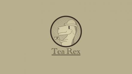 Tea dinosaurs tyrannosaurus rex like a sir wallpaper