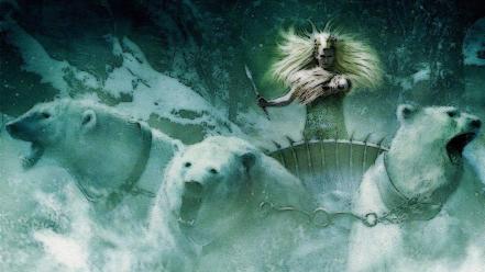 Tilda swinton polar bears chariots chronicles of narnia wallpaper