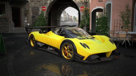 Yellow cars pagani gran turismo 5 colors rue wallpaper