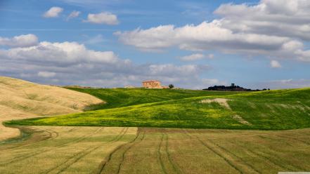 Clouds landscapes nature fields country wallpaper