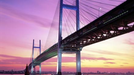 Japan cityscapes bridges yokohama wallpaper