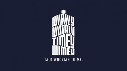 Minimalistic text tardis typography doctor who whovian wallpaper