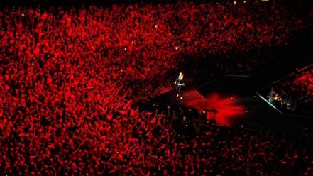Music red people madonna concert audience wallpaper