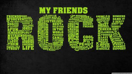 Rock friends typography wallpaper