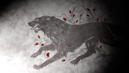 Song ice and fire house stark wolves wallpaper