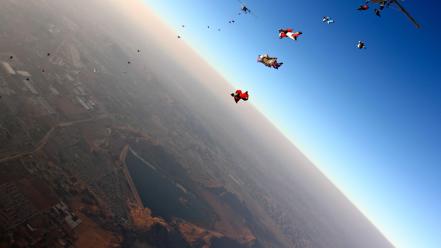 Sports skydiving jump wallpaper