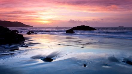 Water beach rocks san francisco seascapes wallpaper