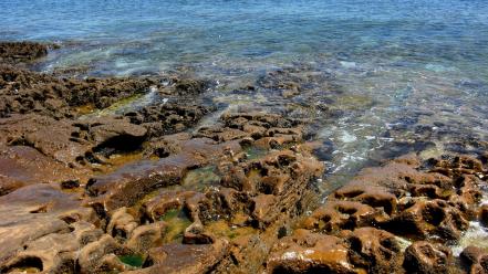 Water nature coast rocks portugal hdr photography sea wallpaper