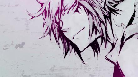 White purple sketches smiling byakuran mare ring wallpaper