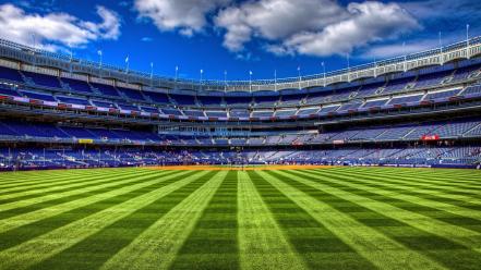 Buildings new york yankees playground baseball field wallpaper