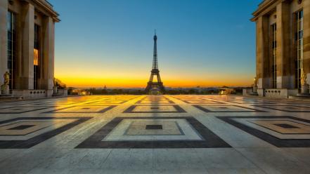 Eiffel tower paris cityscapes squares cities wallpaper
