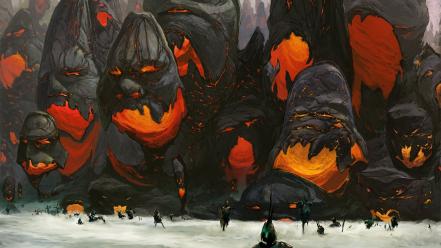 Gathering fog artwork magma anthony scott waters wallpaper