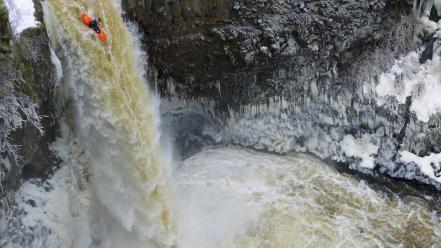 Kayak waterfalls redbull wallpaper