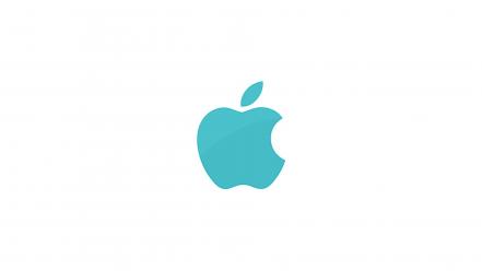 Minimalistic apple inc. cyan runarm wallpaper