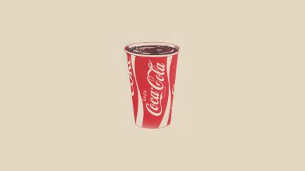 Minimalistic coca-cola artwork wallpaper