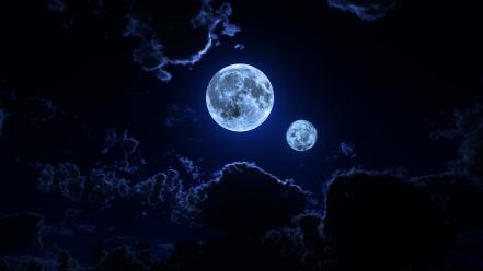 Moon night sky wallpaper