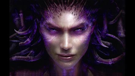 Of swarm sarah kerrigan queen blades faces wallpaper