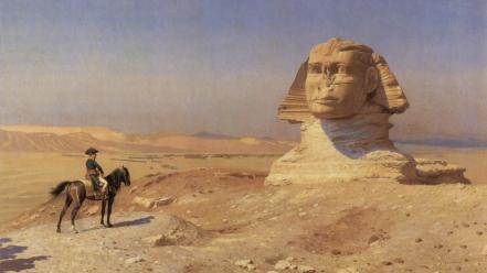 Paintings desert history egypt historical sphinx napoleon wallpaper