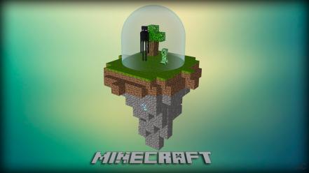 Video games creeper minecraft cinema 4d enderman photomanipulation wallpaper