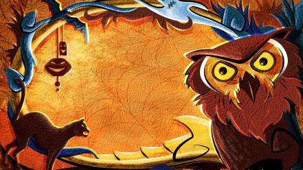 Animals owls artwork wallpaper