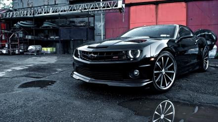 Cars muscle chevrolet camaro black wallpaper