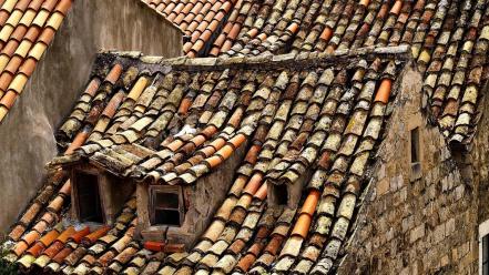 Cityscapes europe croatia dubrovnik old house roofs wallpaper
