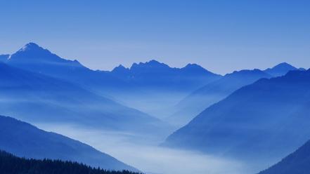 Landscapes nature valley national park washington foggy wallpaper