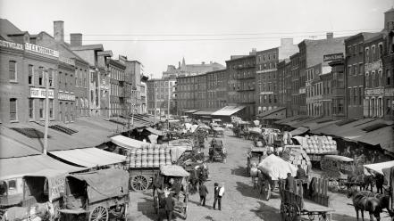 Market buildings usa philadelphia grayscale historical amin peyrovi wallpaper