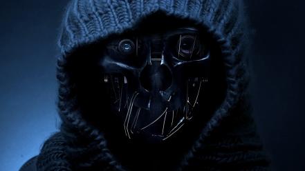 Metal masks wool apocalyptic dishonored hood wallpaper