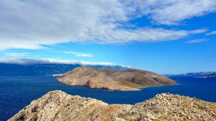 Mountains landscapes nature outdoors islands croatia sea wallpaper