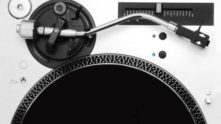 Music turntables monochrome dj wallpaper