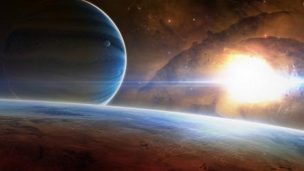 Outer space planets wallpaper