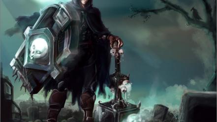 Skulls halloween league of legends taric fan art wallpaper