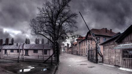 Streets concentration camp aushwitz death wallpaper