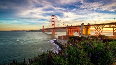 Sunset usa golden gate bridge california san francisco wallpaper