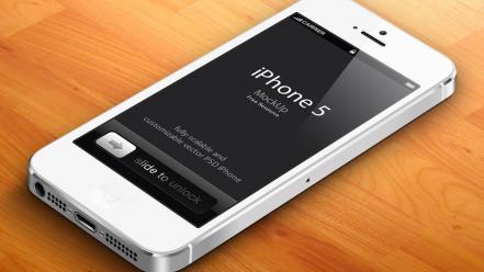 White vector 3d iphone 5 free wallpaper