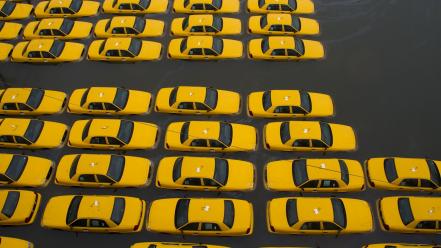 City taxi hurricane yellow cars cab sandy wallpaper