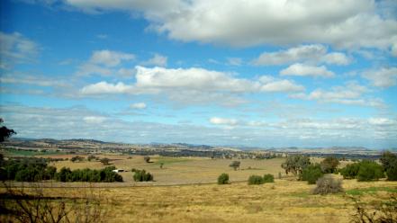 Clouds australian plains land skies wallpaper