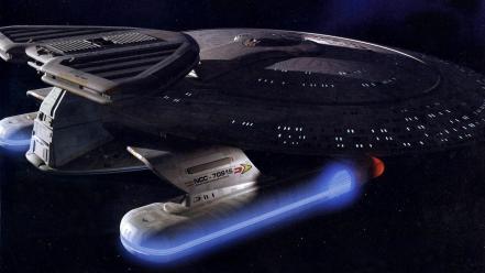 Futuristic star trek spaceships science fiction shows wallpaper