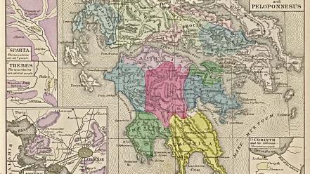 Greece maps ancient hellas 1884 wallpaper
